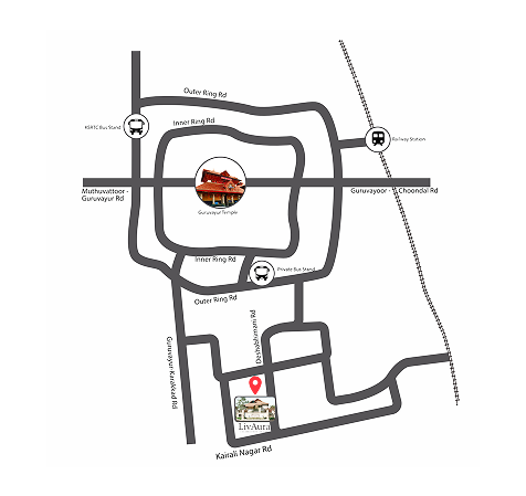 LivAura location map near Guruvayur